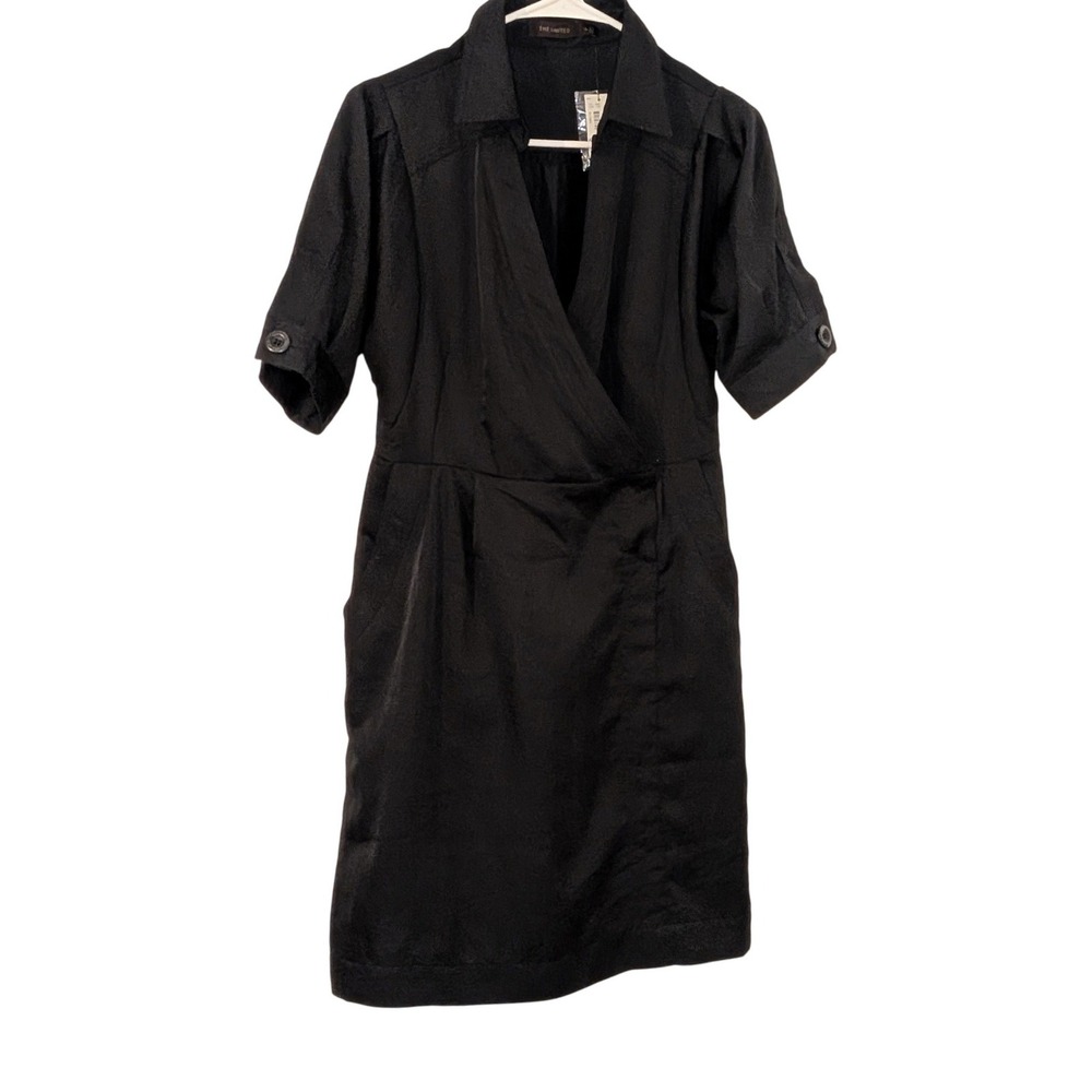 The Limited Womens Black Short Sleeve  Dress Size 2 Pockets Professional NWT $90